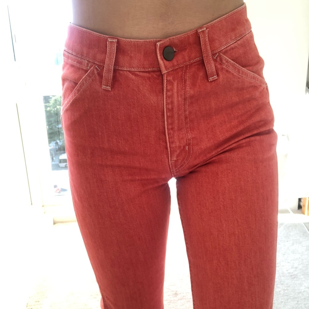 Pink high waisted jeans
